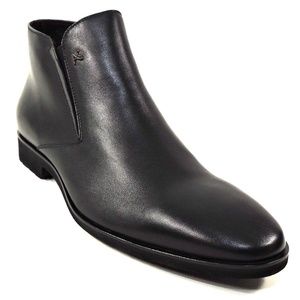 ALBERTO CICCIOLI 🇮🇹 MEN'S BLACK SOFT LEATHER COMFORT BOOTIE